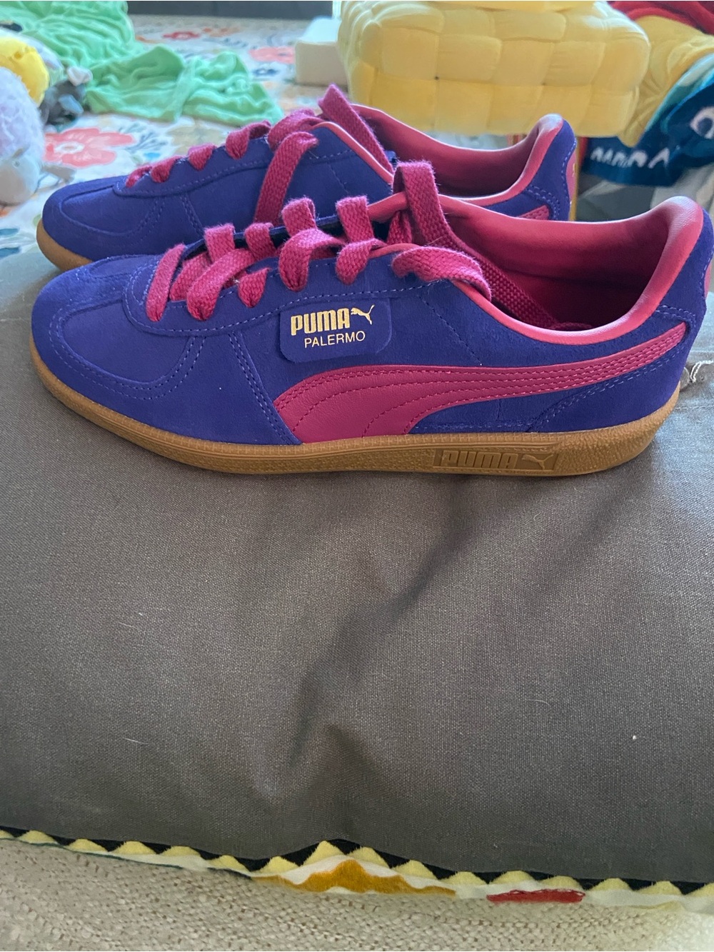 Puma Purple and Pink Palermo Suede Athletic Sneakers- NEW